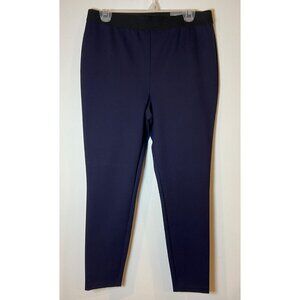 NWT Talbots Soho Ankle Pants Skinny Pull On Navy Size 12 New
